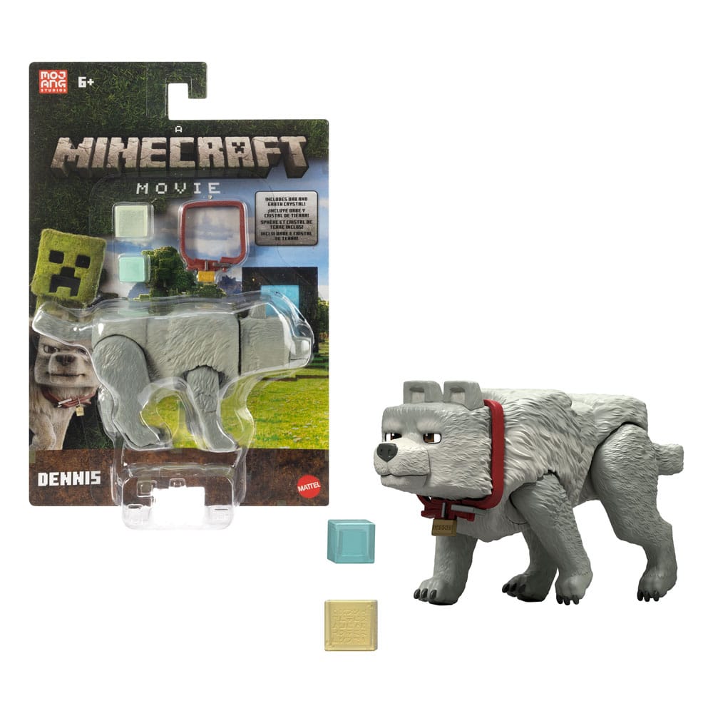 A Minecraft Movie Action Figure Dennis the Wolf 10cm3