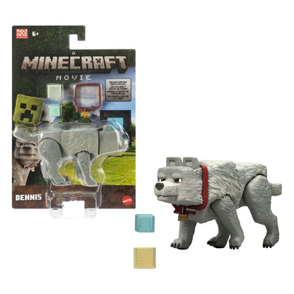 A Minecraft Movie Action Figure Dennis the Wolf 10cm3