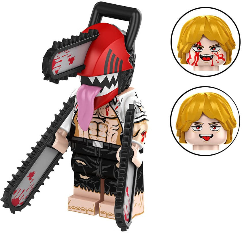 Denji Chainsaw Man Custom Japanese Anime Superhero Minifigure1