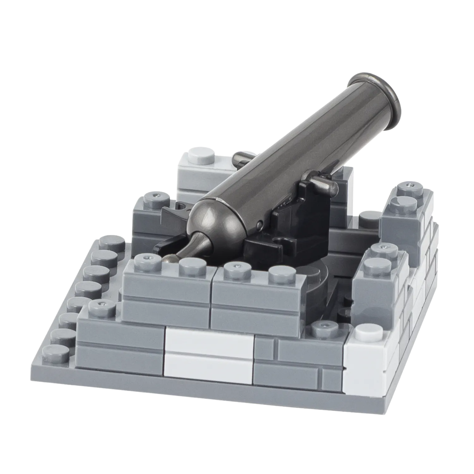 Military Artillery Stone-Fortified Cannon Base Custom Military MOC Set5