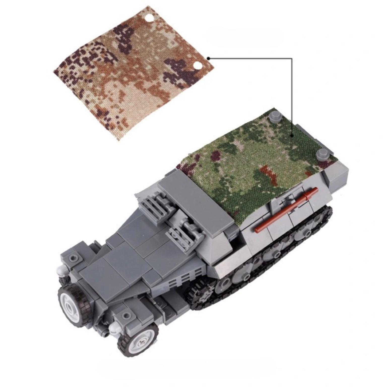 WW2 German Sd.Kfz. 251 Army Transport Custom Military MOC6