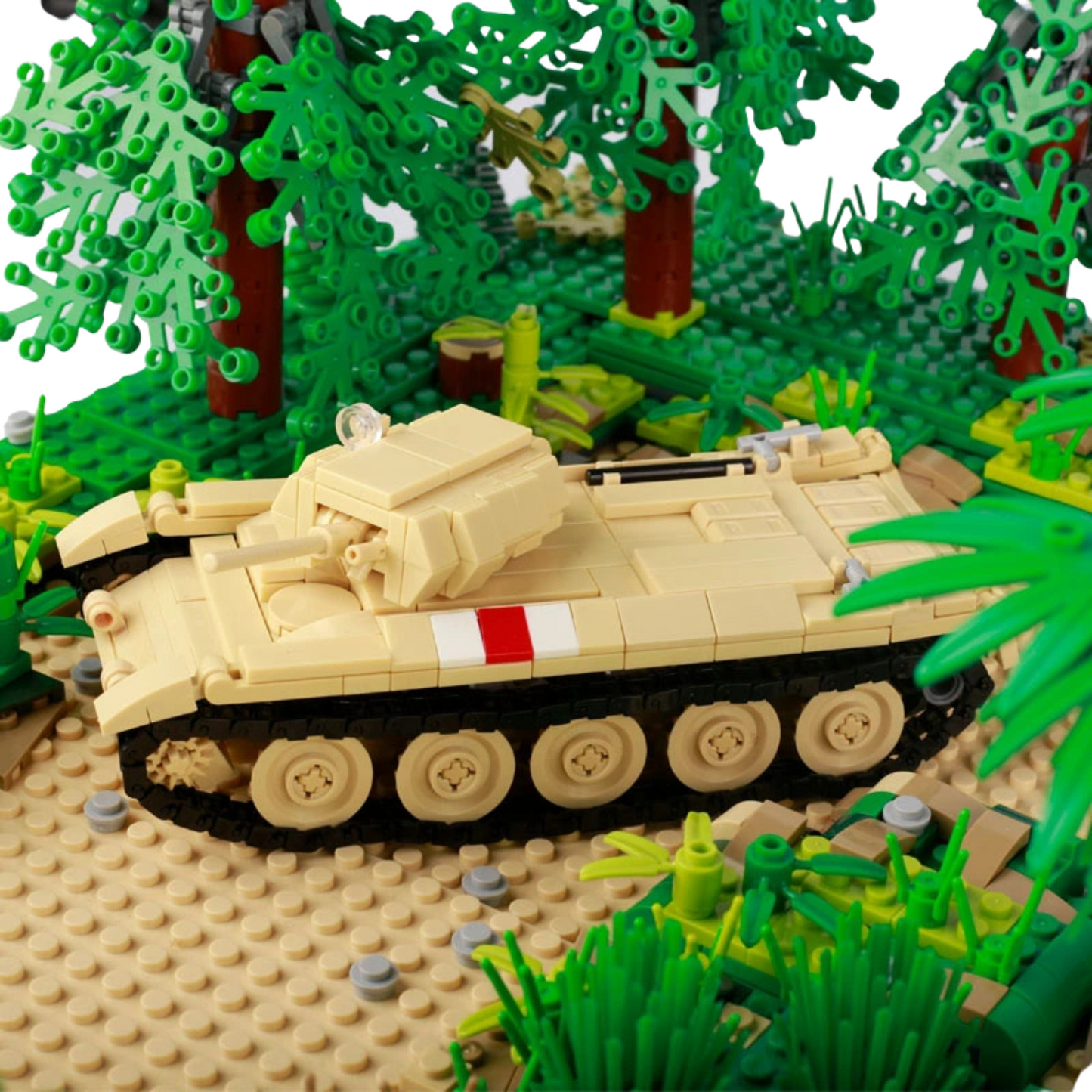 WW2 British Crusader Tank Custom Military MOC