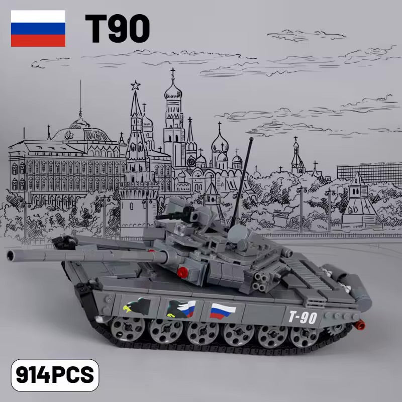 Russia T-90 Main Battle Tank Custom Military MOC1