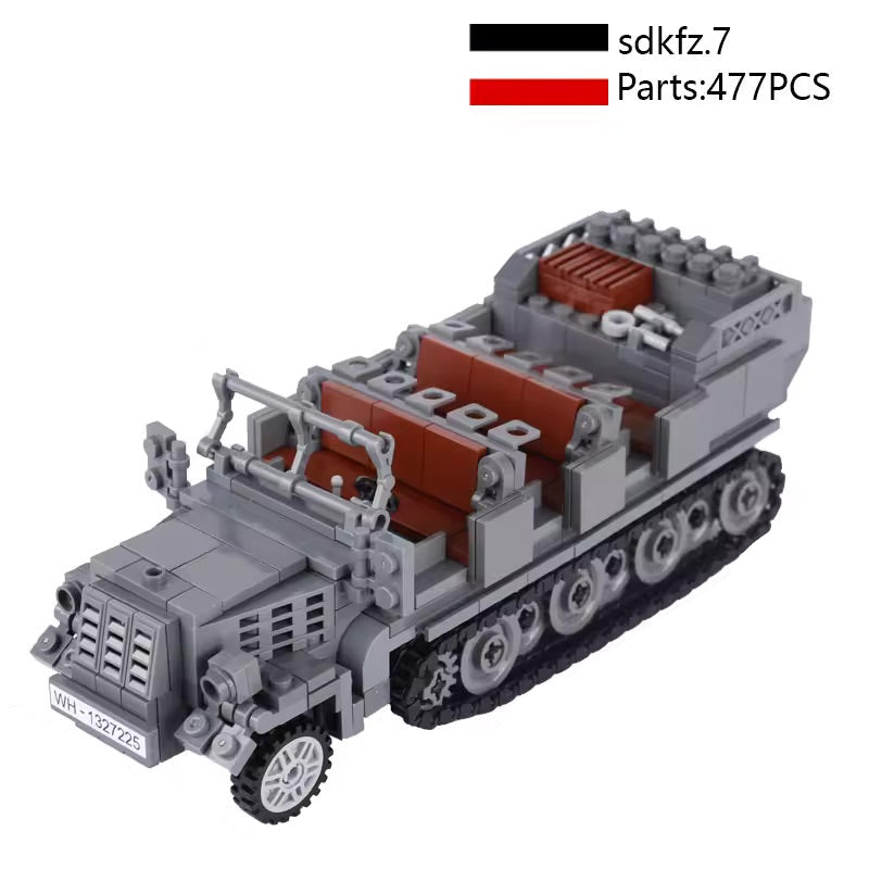 WW2 German Sd.Kfz. 7 Army Transport Custom Military MOC