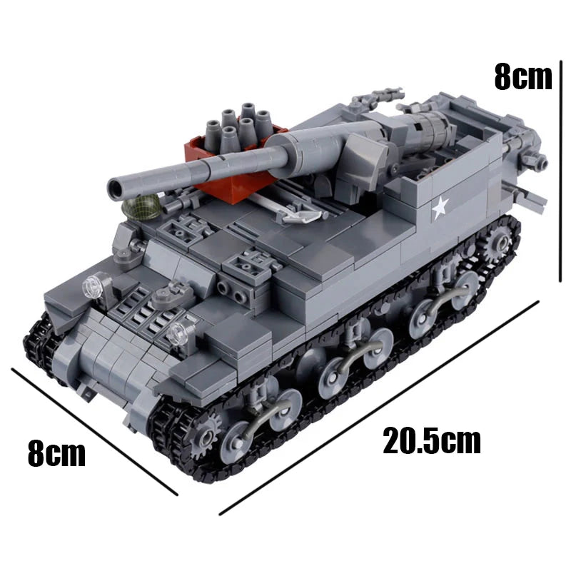 WW2 USA M12 Gun Motor Carriage Custom Military MOC7