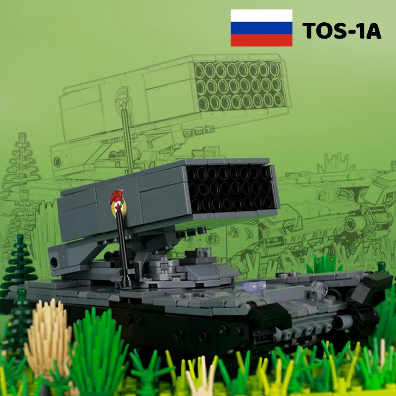 Russia TOS-1A Rocket Launcher Custom Military MOC4