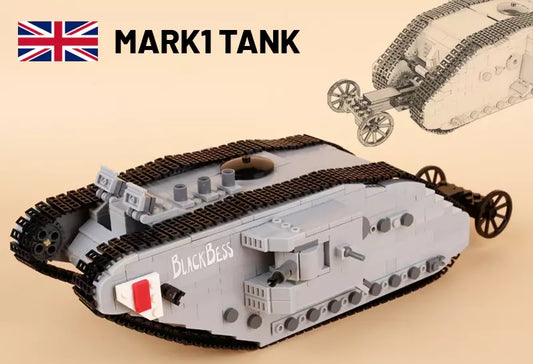 WW1 British Mark I Heavy Tank Custom Military MOC1