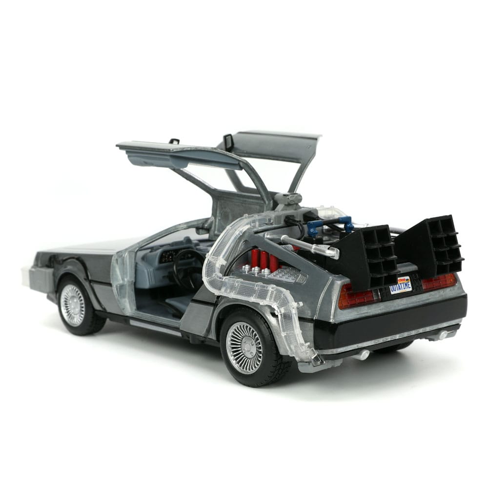 Back to the Future Hollywood Rides Diecast Model 1/24 Back to the Future 1 Time Machine14
