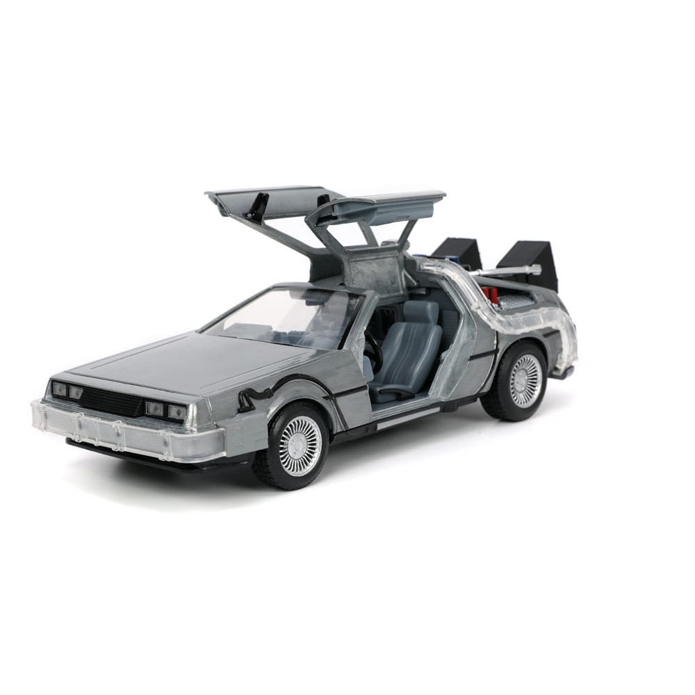 Back to the Future Hollywood Rides Diecast Model 1/24 Back to the Future 1 Time Machine13