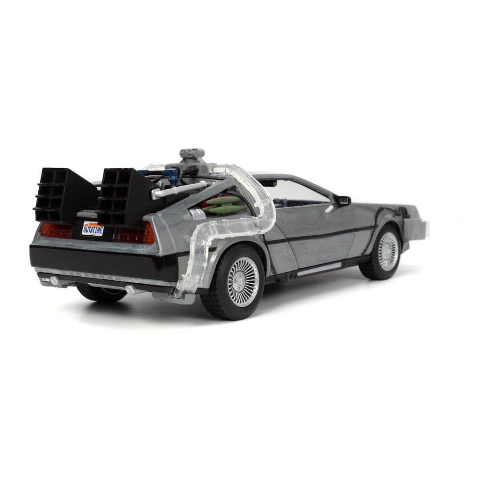 Back to the Future Hollywood Rides Diecast Model 1/24 Back to the Future 1 Time Machine8