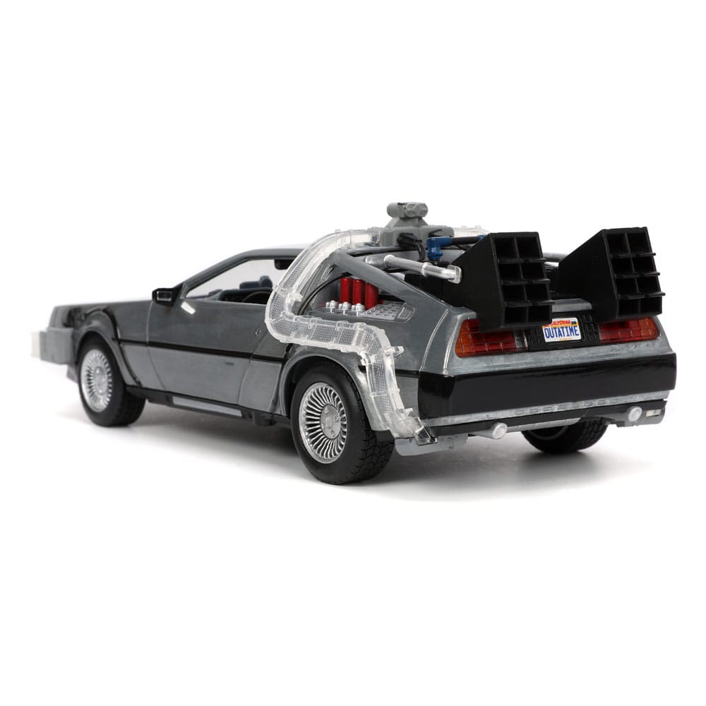 Back to the Future Hollywood Rides Diecast Model 1/24 Back to the Future 1 Time Machine6