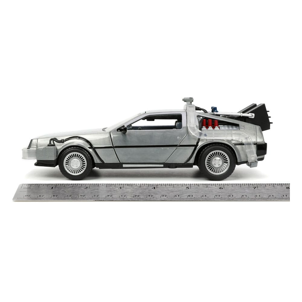 Back to the Future Hollywood Rides Diecast Model 1/24 Back to the Future 1 Time Machine17