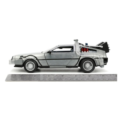Back to the Future Hollywood Rides Diecast Model 1/24 Back to the Future 1 Time Machine17