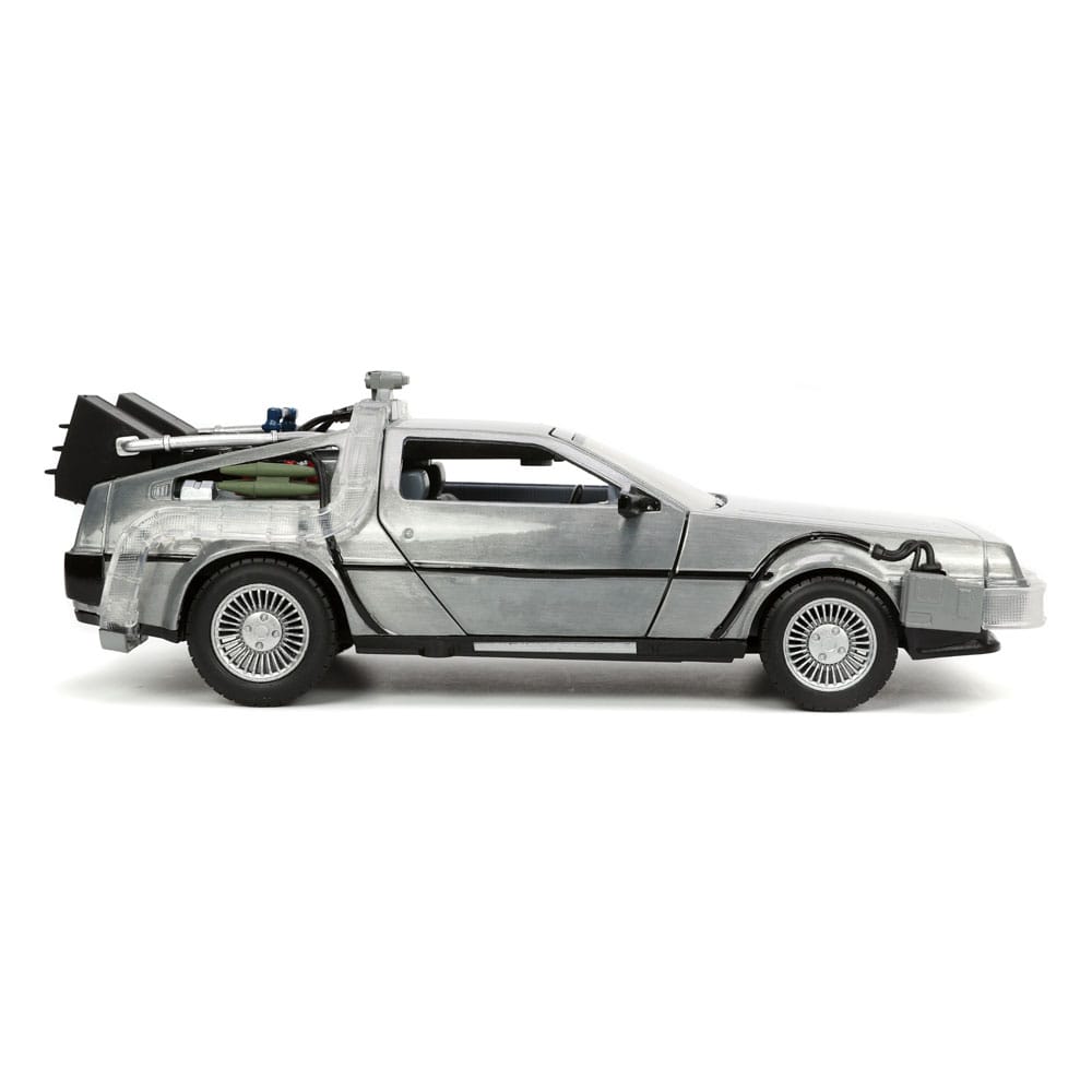 Back to the Future Hollywood Rides Diecast Model 1/24 Back to the Future 1 Time Machine9