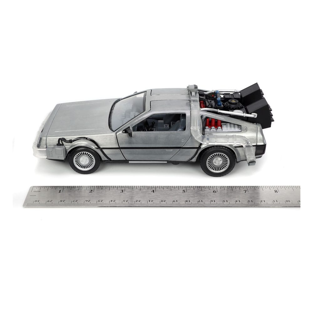 Back to the Future Hollywood Rides Diecast Model 1/24 Back to the Future 1 Time Machine15