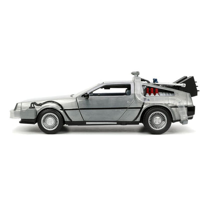 Back to the Future Hollywood Rides Diecast Model 1/24 Back to the Future 1 Time Machine5