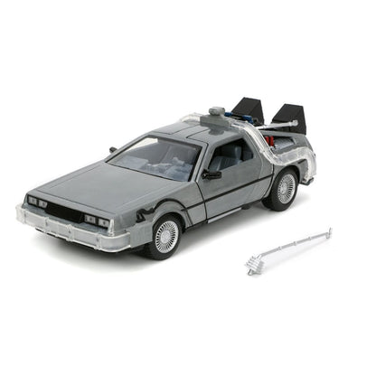 Back to the Future Hollywood Rides Diecast Model 1/24 Back to the Future 1 Time Machine2