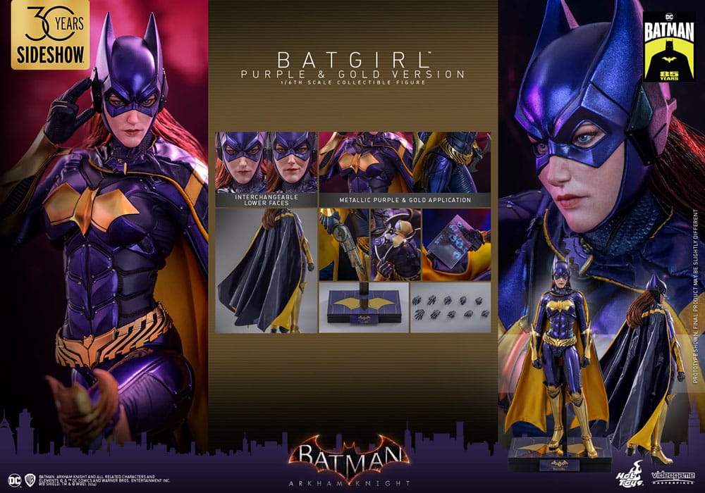 Batman Arkham Knight Videogame Masterpiece Action Figure 1/6 Batgirl (Purple and Gold Version) Exclusive 30cm17