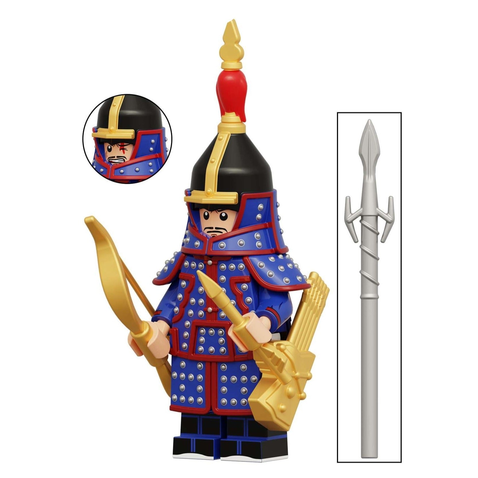 Bordered Blue Banner Manchu Eight Banners Army Minifigure1