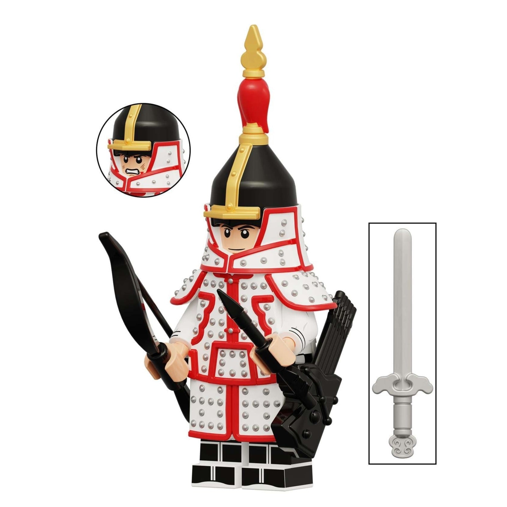 Bordered White Banner Manchu Eight Banners Army Minifigure1