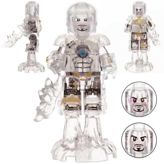 Iron Man Mark 1 Transparent Custom Marvel Superhero Minifigure1