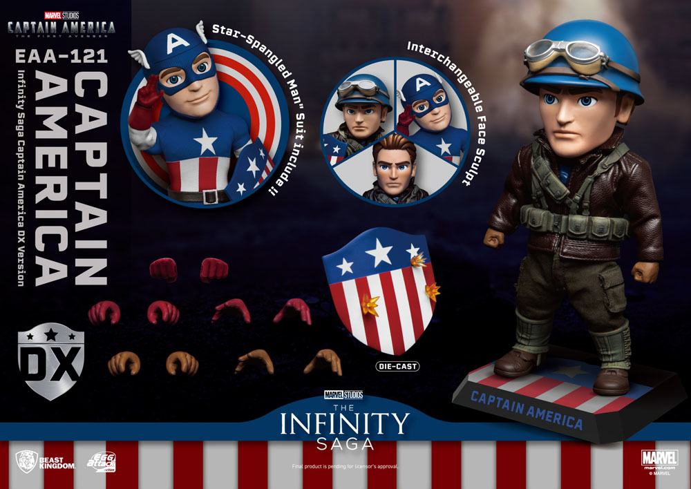 Captain America: The First Avenger Egg Attack Action Action Figure Captain America DX Version 17cm3