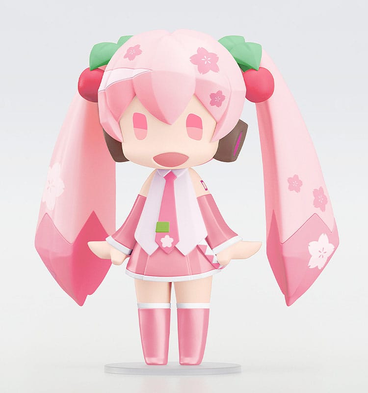 Character Vocal Series 01: Hatsune Miku HELLO! GOOD SMILE Action Figure Sakura Miku 10cm3