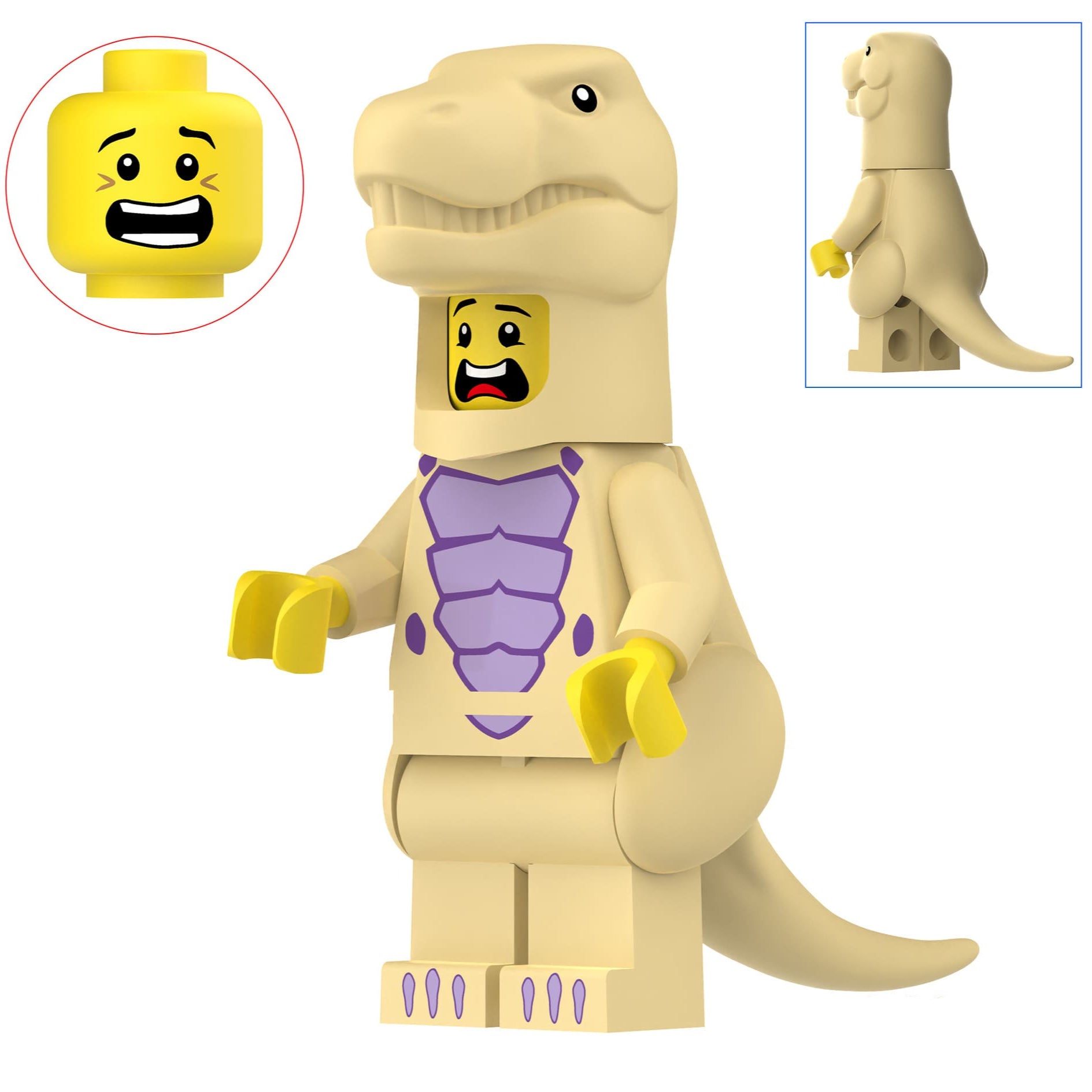 Yellow Tyrannosaurus Costumed Fan Custom Minifigure1