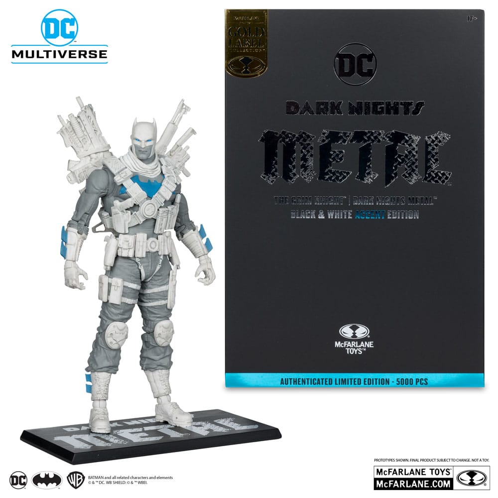 DC Multiverse Action Figure The Grim Knight (Dark Nights Metal) (Black & White Accent Edition) (Gold Label) 18cm5