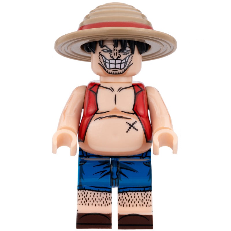 Demalo Black (Fat Monkey D. Luffy) Custom One Piece Anime Minifigure1