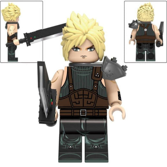 Cloud Strife from Final Fantasy VII Custom Minifigure