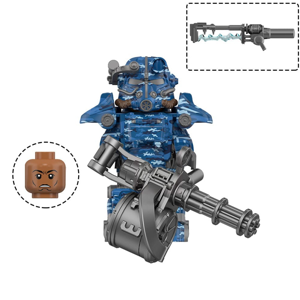 T-45 Power Armor (Aquatic camouflage) Custom Fallout Minifigure1