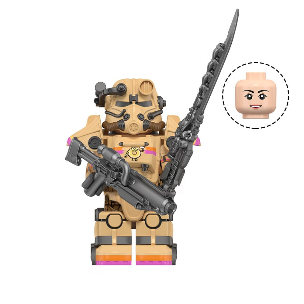 T-45 Power Armor (Slocum’s Joe tan paint) Custom Fallout Minifigure1