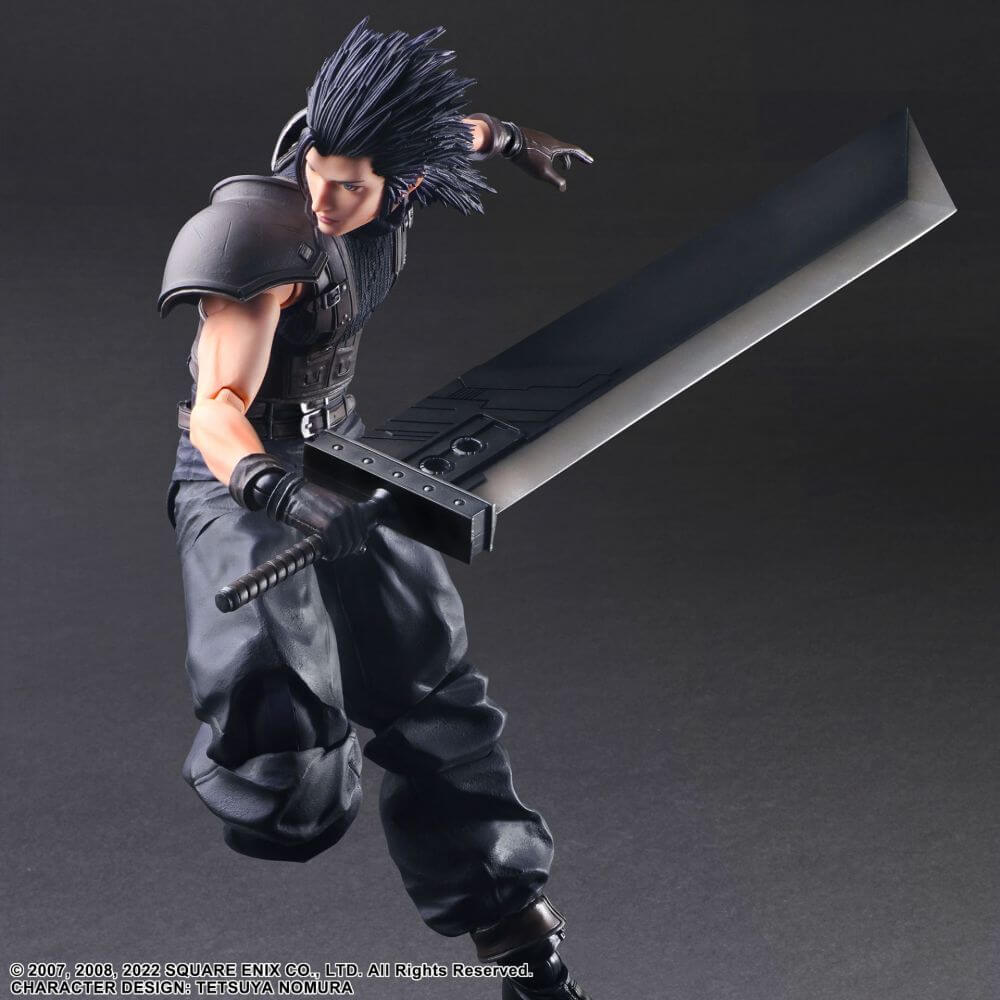 Final Fantasy VII Crisis Core Reunion Play Arts Kai Action Figure Zack Fair Soldier 1st Class 27cm3