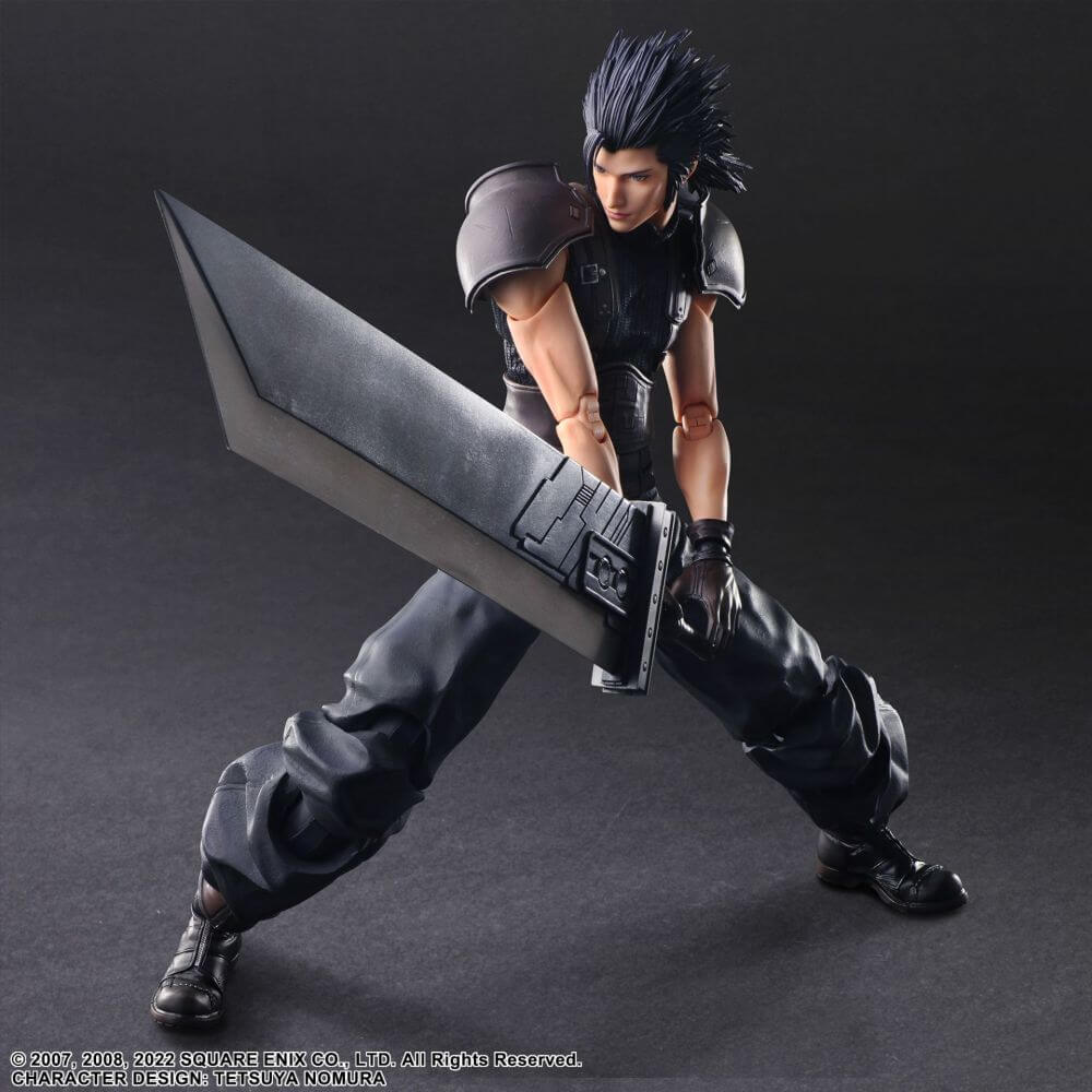 Final Fantasy VII Crisis Core Reunion Play Arts Kai Action Figure Zack Fair Soldier 1st Class 27cm2
