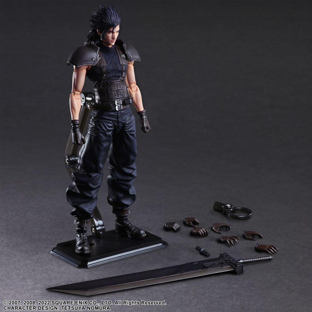 Final Fantasy VII Crisis Core Reunion Play Arts Kai Action Figure Zack Fair Soldier 1st Class 27cm5