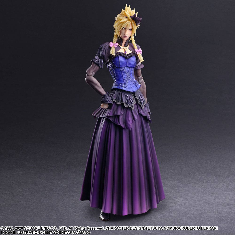 Final Fantasy VII Remake Play Arts Kai Action Figure Cloud Strife Dress Ver. 28cm8