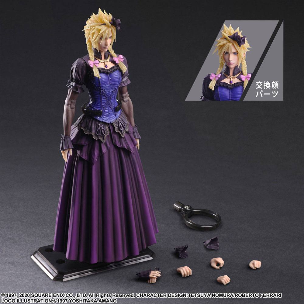 Final Fantasy VII Remake Play Arts Kai Action Figure Cloud Strife Dress Ver. 28cm13