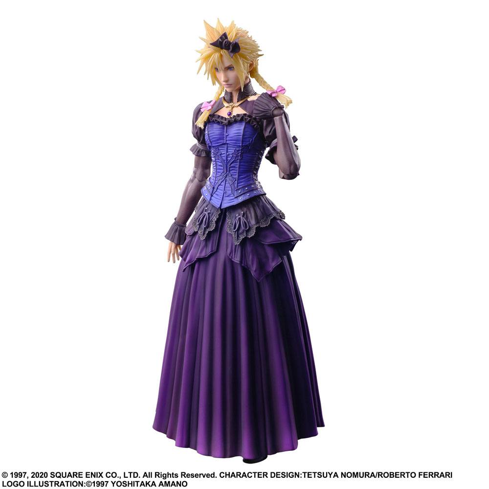 Final Fantasy VII Remake Play Arts Kai Action Figure Cloud Strife Dress Ver. 28cm3