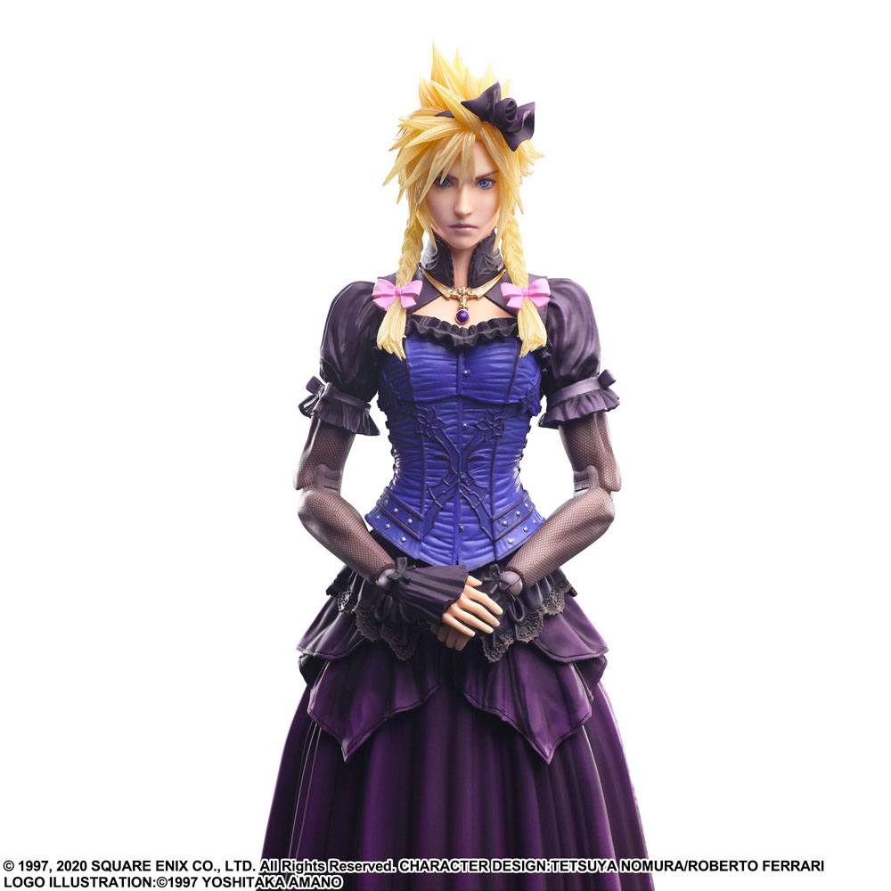Final Fantasy VII Remake Play Arts Kai Action Figure Cloud Strife Dress Ver. 28cm6