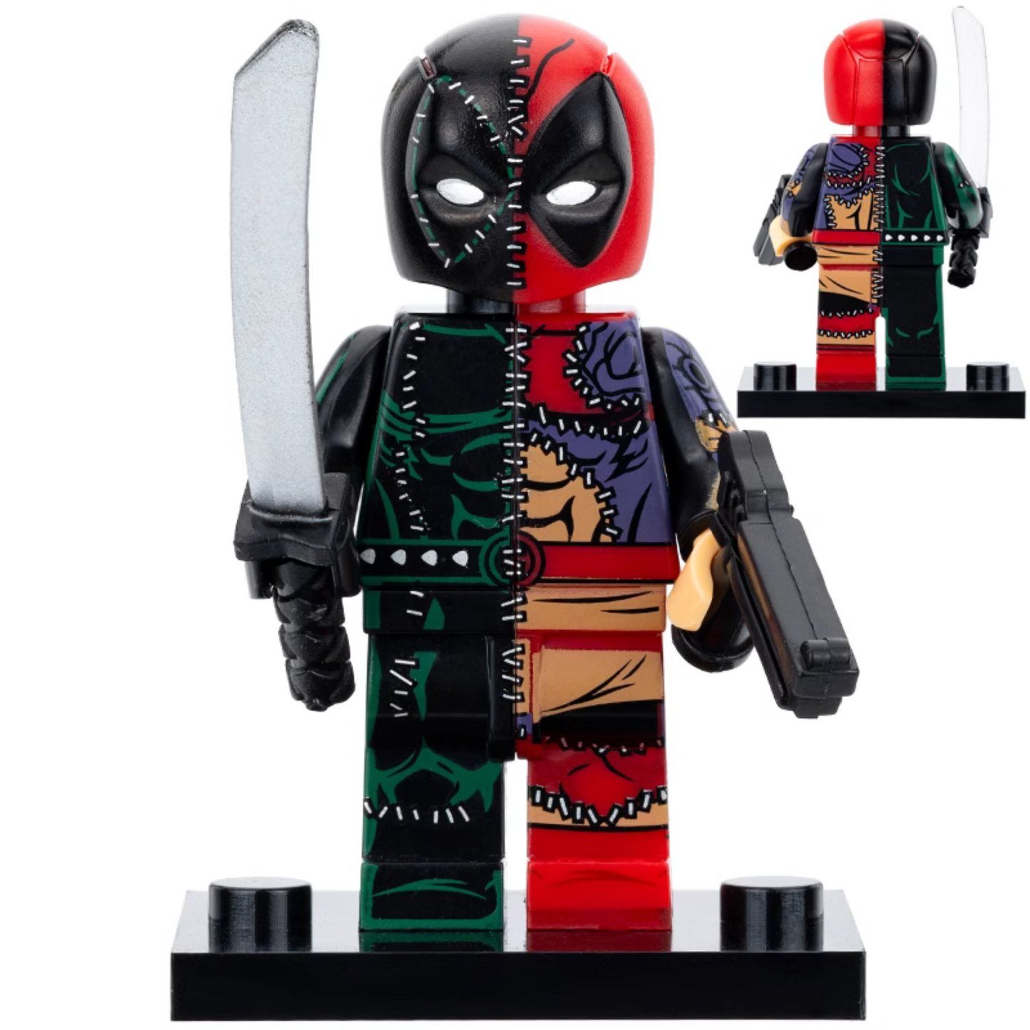 Evil Deadpool Custom Marvel Superhero Minifigure1
