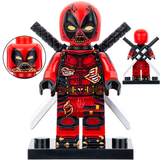 Zombie Deadpool Custom Marvel Superhero Minifigure1