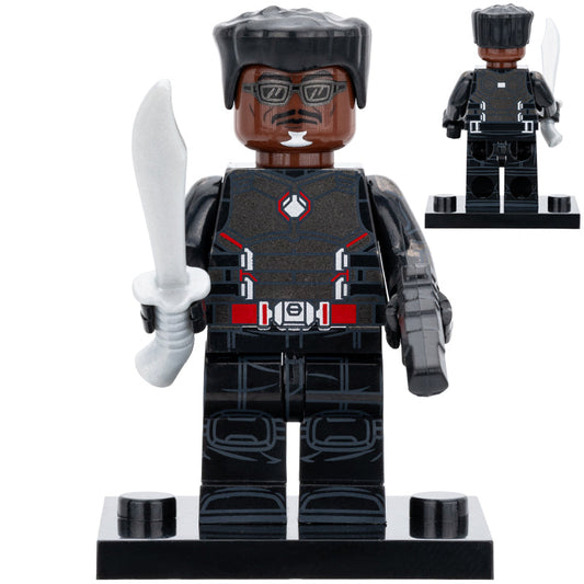 Blade (Wesley Snipes) Custom Marvel Superhero Minifigure1
