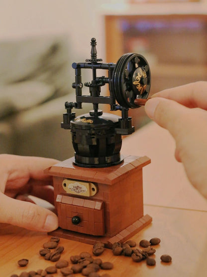 Hand cranked coffee machine