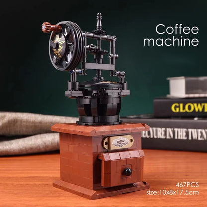 Hand cranked coffee machine