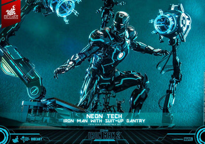 Iron Man 2 Action Figure 1/6 Neon Tech Iron Man with Suit-Up Gantry 32cm12