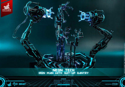 Iron Man 2 Action Figure 1/6 Neon Tech Iron Man with Suit-Up Gantry 32cm18