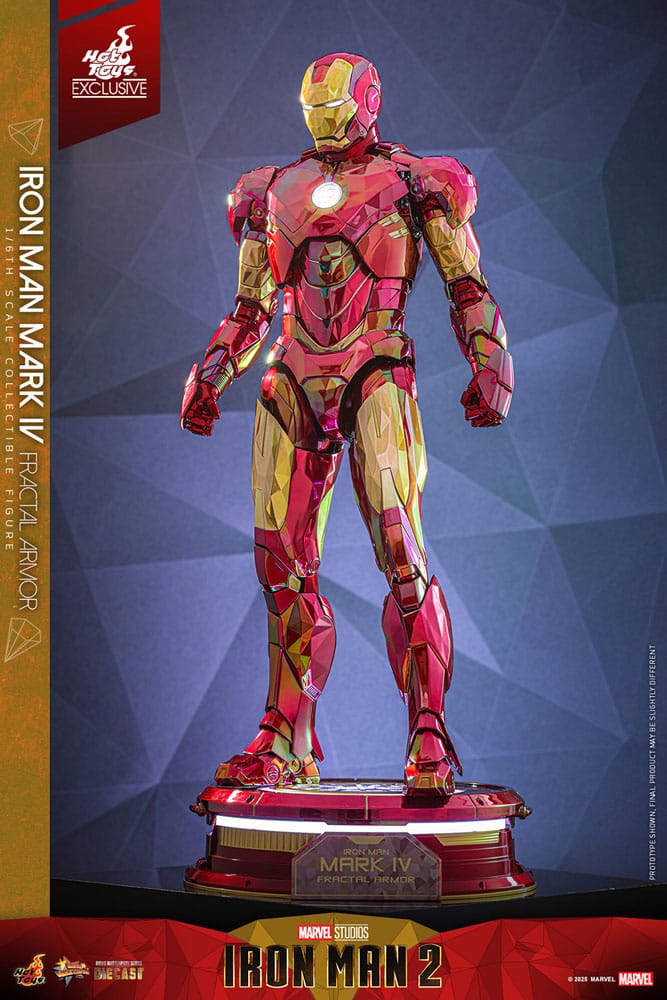 Iron Man Movie Masterpiece Diecast Action Figure 1/6 Iron Man Mark VI (Fractal Armor) Hot Toys Exclusive 33cm10