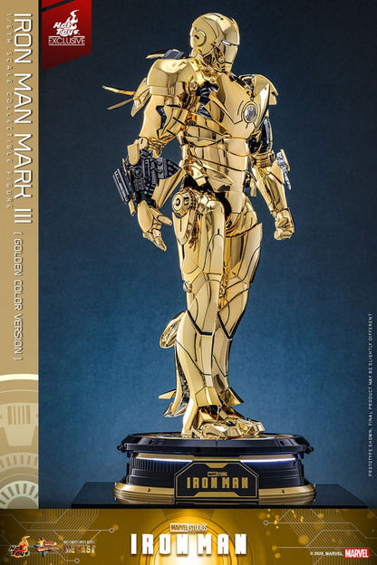 Iron Man Movie Masterpiece Diecast Action Figure 1/6 Iron Man Mark III (Gold Color Version) Hot Toys Exclusive 33cm7