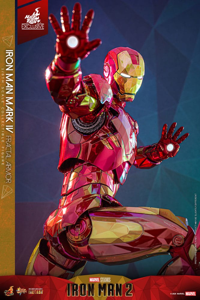 Iron Man Movie Masterpiece Diecast Action Figure 1/6 Iron Man Mark VI (Fractal Armor) Hot Toys Exclusive 33cm17